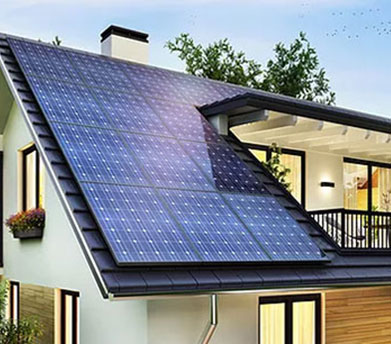 Solar panels on a roof